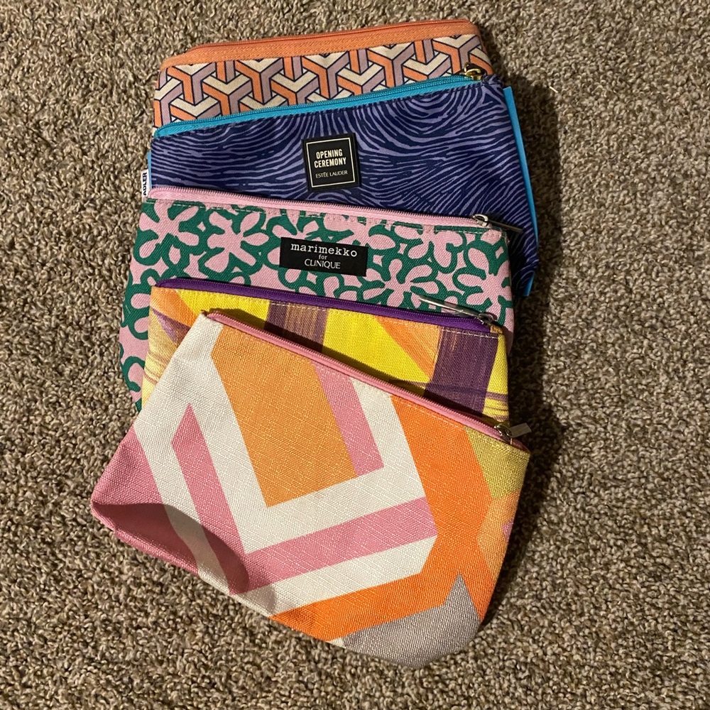 clinique/estée lauder makeup bags